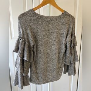 Anthropologie Gray Knit Top